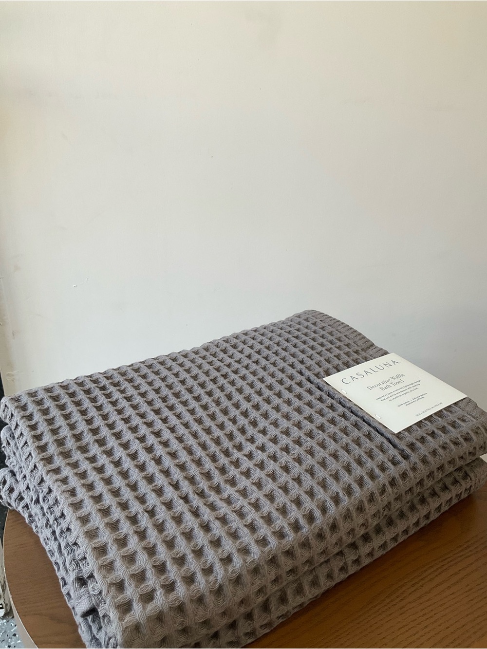 Casaluna Waffle-Weave Throw Blanket - Gray - Picture 2 of 2